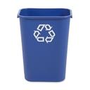 Rubbermaid Blue Large Recycling Wastebasket, 41 Quart Capacity