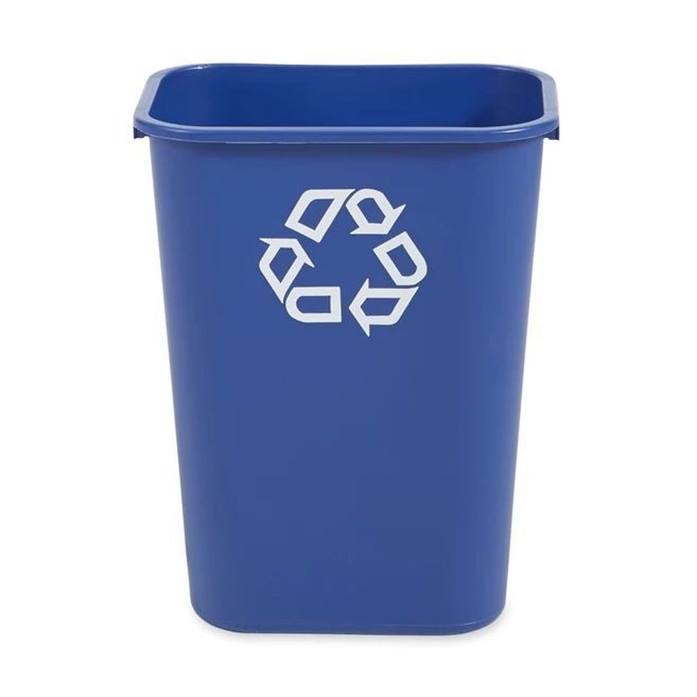 Rubbermaid Blue Large Recycling Wastebasket, 41 Quart Capacity
