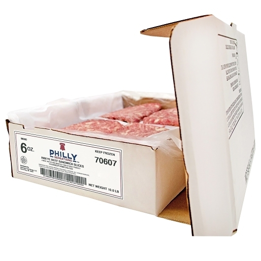 Philly Sensations Ribeye Beef Sandwich Slices, 6 Ounce -- 27 per case