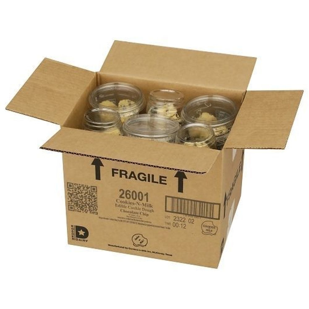 Cookies N Milk Chocolate Chip Edible Cookie Dough Bites, 170 Gram Cup -- 12 per case