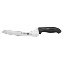 Dexter Russell Scalloped Black Handle Offset Slicer, 9 inch -- 6 per case