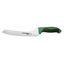 Dexter Russell Scalloped Green Handle Offset Slicer, 9 inch -- 6 per case