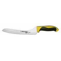 Dexter Russell Scalloped Yellow Handle Offset Slicer, 9 Inch -- 6 Per Case