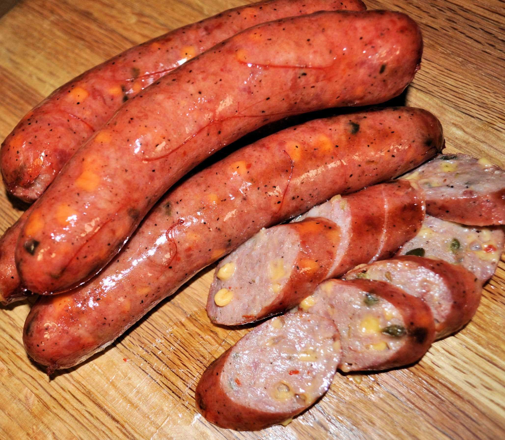 Syracuse Sausage Texas Smokers Jalapeno Cheese Smoked 4 Ounce Sausage Link, 10 Pound