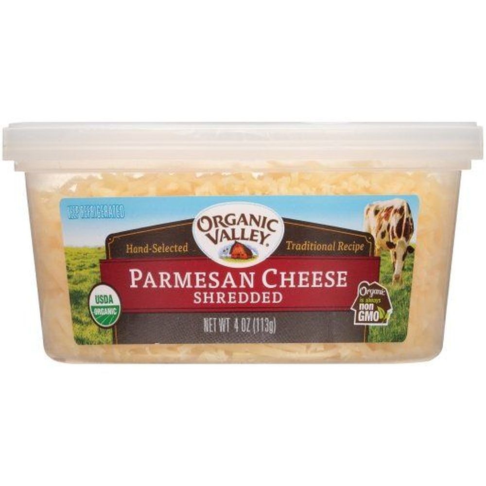 Organic Valley Organic Shredded Parmesan Cheese, 4 Ounce -- 12 Per Case