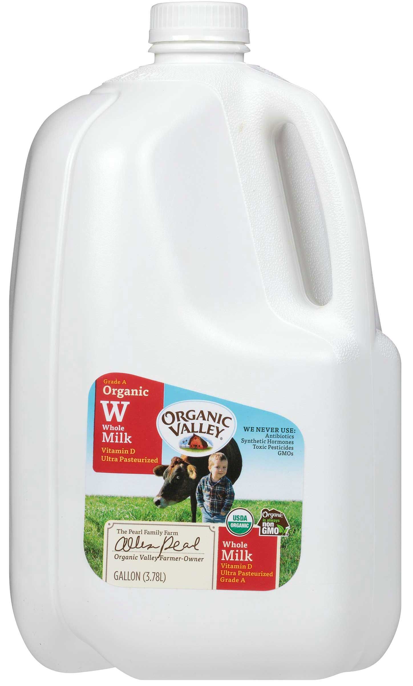 Organic Valley Organic Ultra Pasteurized Whole Milk, 128 Fluid Ounce -- 4 Per Case