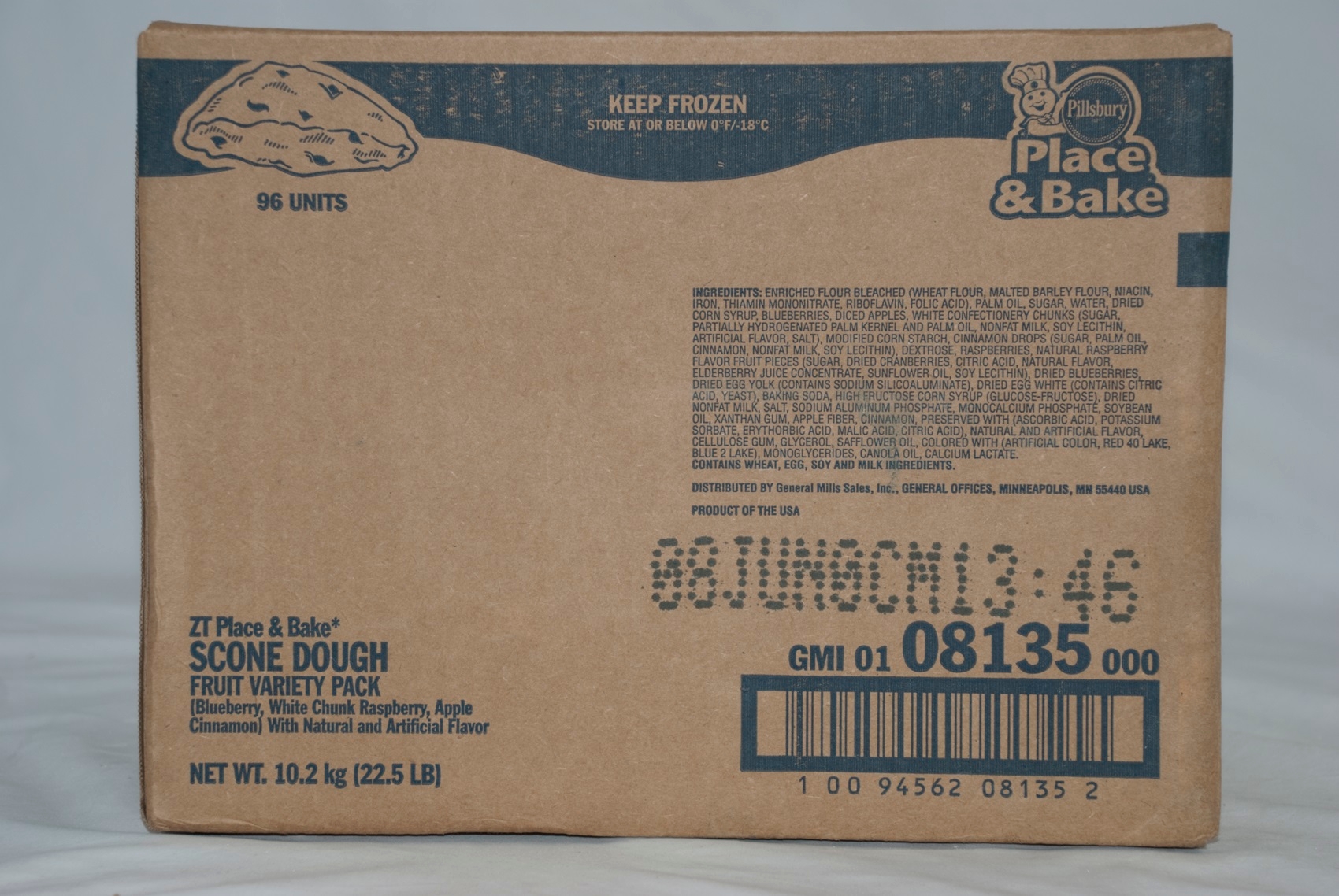 Pillsbury Freezer to Oven Fruit Variety Pack Scone 3.75 ounce each -- 96 per case.