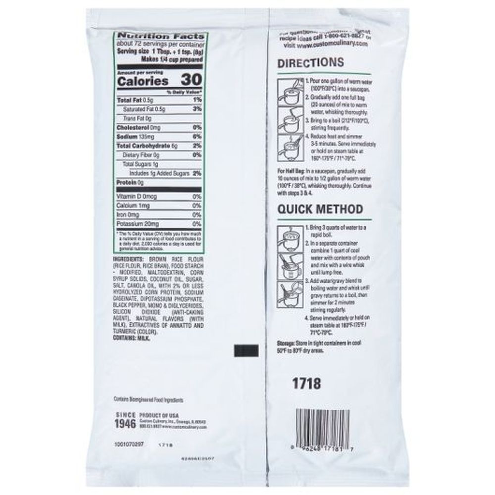 Chef's Own Low Sodium Country Gravy Mix, 20 Ounce -- 6 Per Case