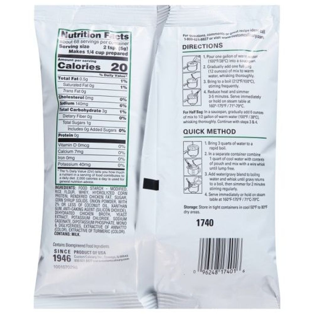 Chefs Own Low Sodium Chicken Flavored Gravy Mix, 12 Ounce -- 8 per case