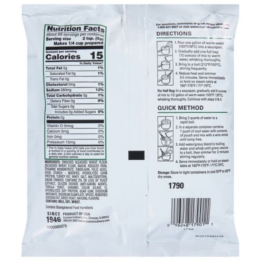 Chefs Own Turkey Flavored Gravy Mix, 12 Ounce -- 8 per case