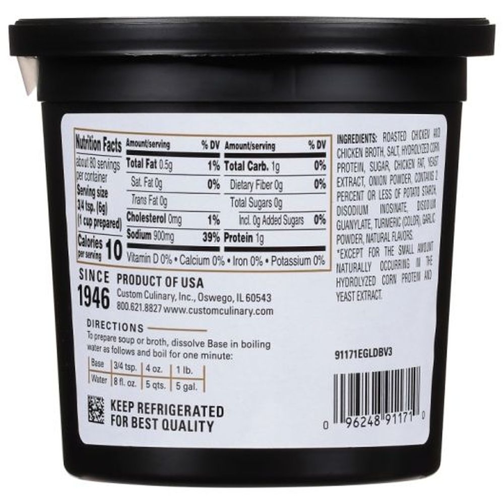 Gold Label Chicken Base Paste, 1 Pound -- 6 per case