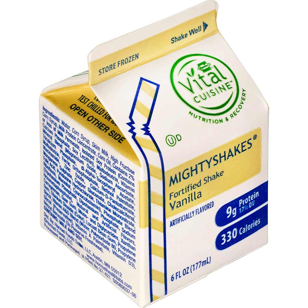 Mightyshakes Vanilla Shake Beverage, 6 Ounce -- 50 Per Case