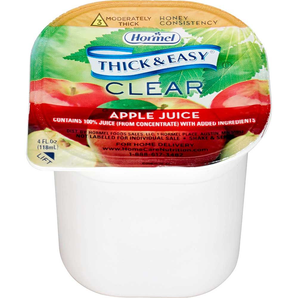 Thick & Easy Thickened Apple Juice, Honey Consistency Portion Control Cups, 4 Ounce -- 24 Per Case