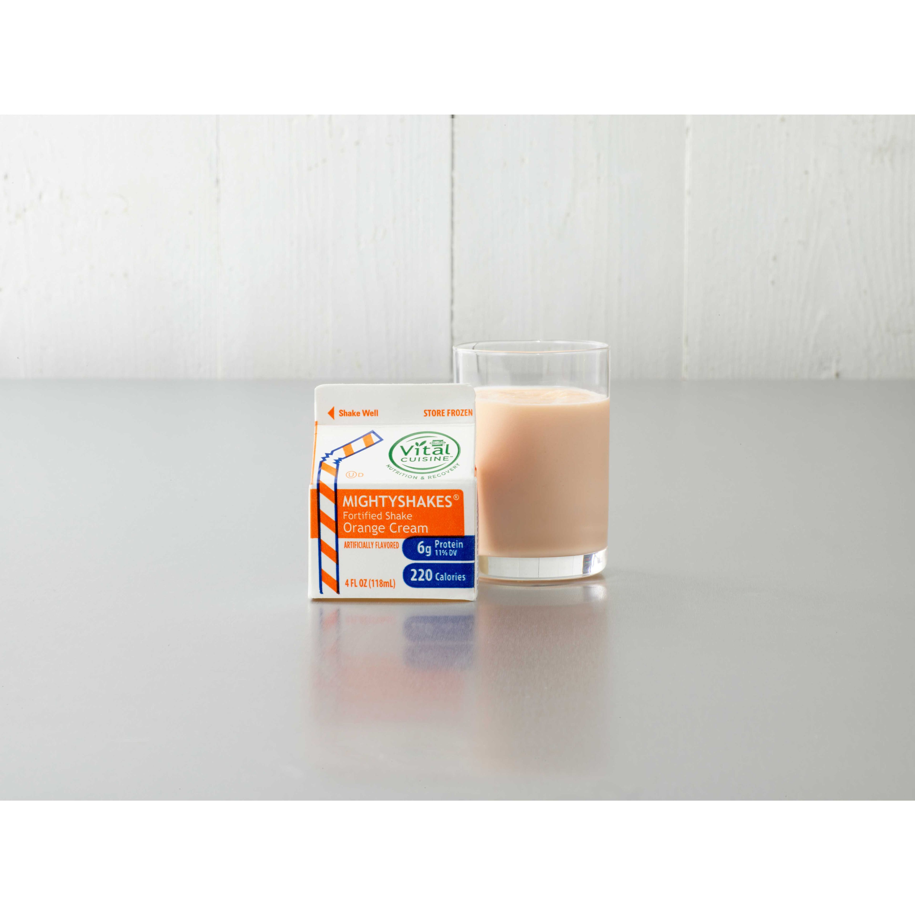 Mightyshakes Orange Creme Shake Beverage, 4 Ounce -- 75 Per Case