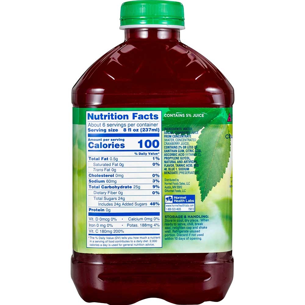 Hormel Health Labs Thick and Easy Thickened Cranberry Juice Cocktail, Nectar Consistency, 46 Ounce -- 6 per case