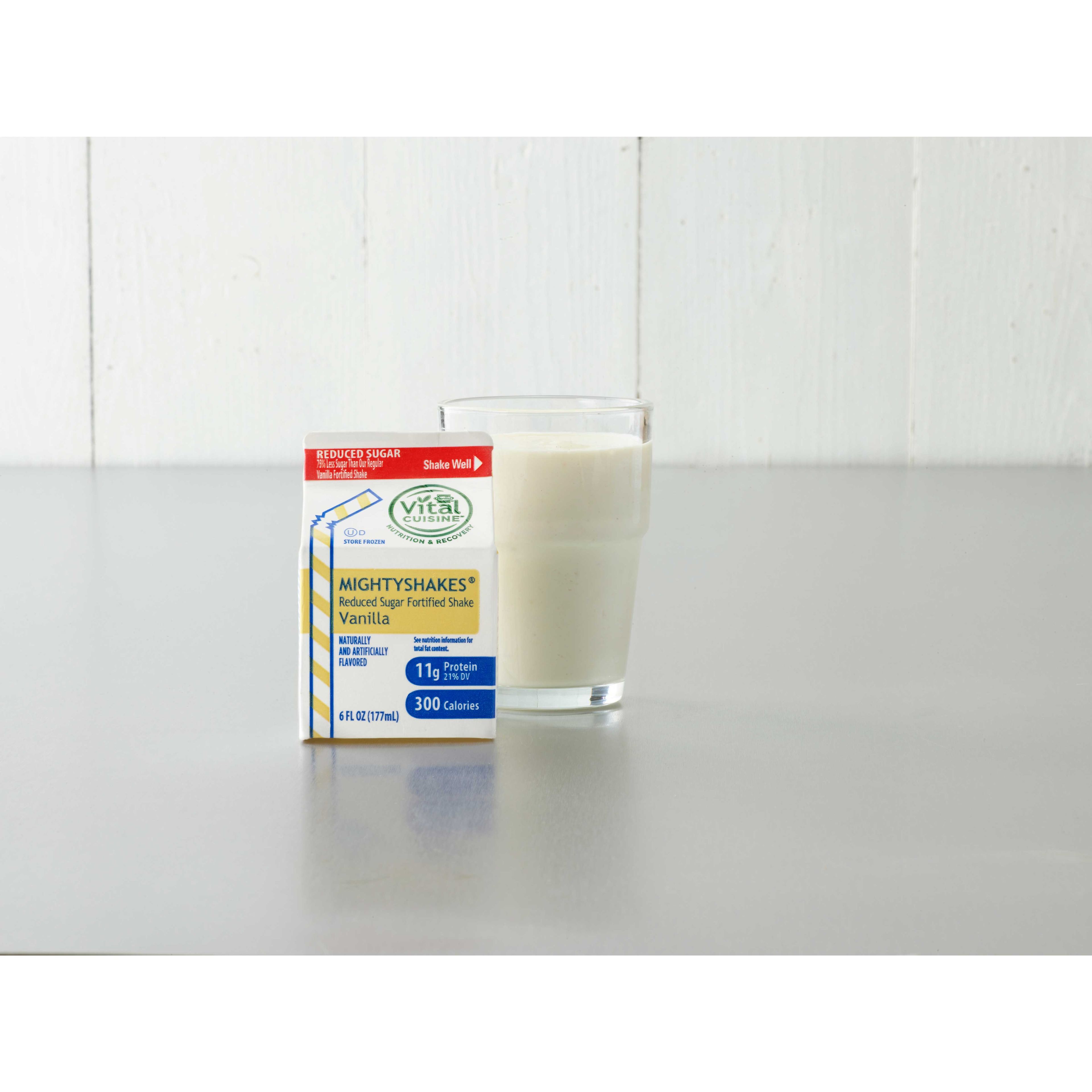 Mightyshakes No Sugar Added Vanilla Shake Beverage, 6 Ounce -- 50 Per Case