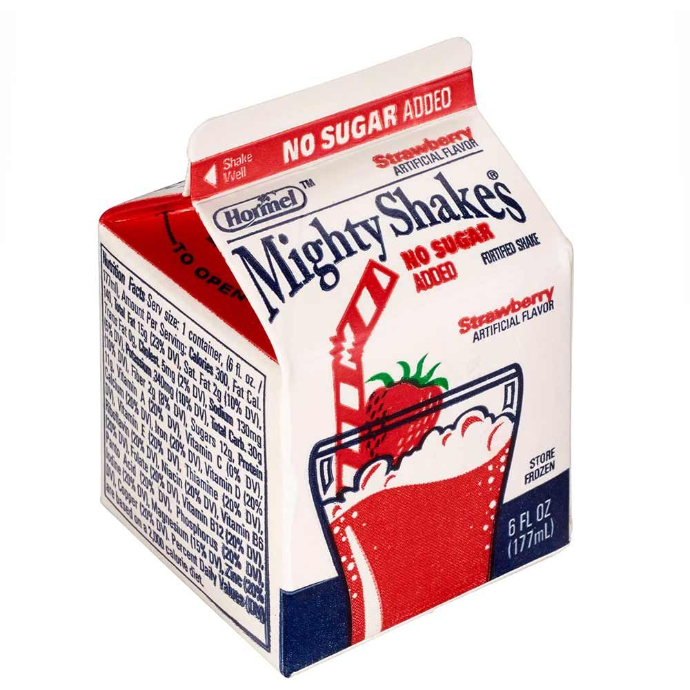 Mightyshakes No Sugar Added Strawberry Shake Beverage, 6 Ounce -- 50 Per Case