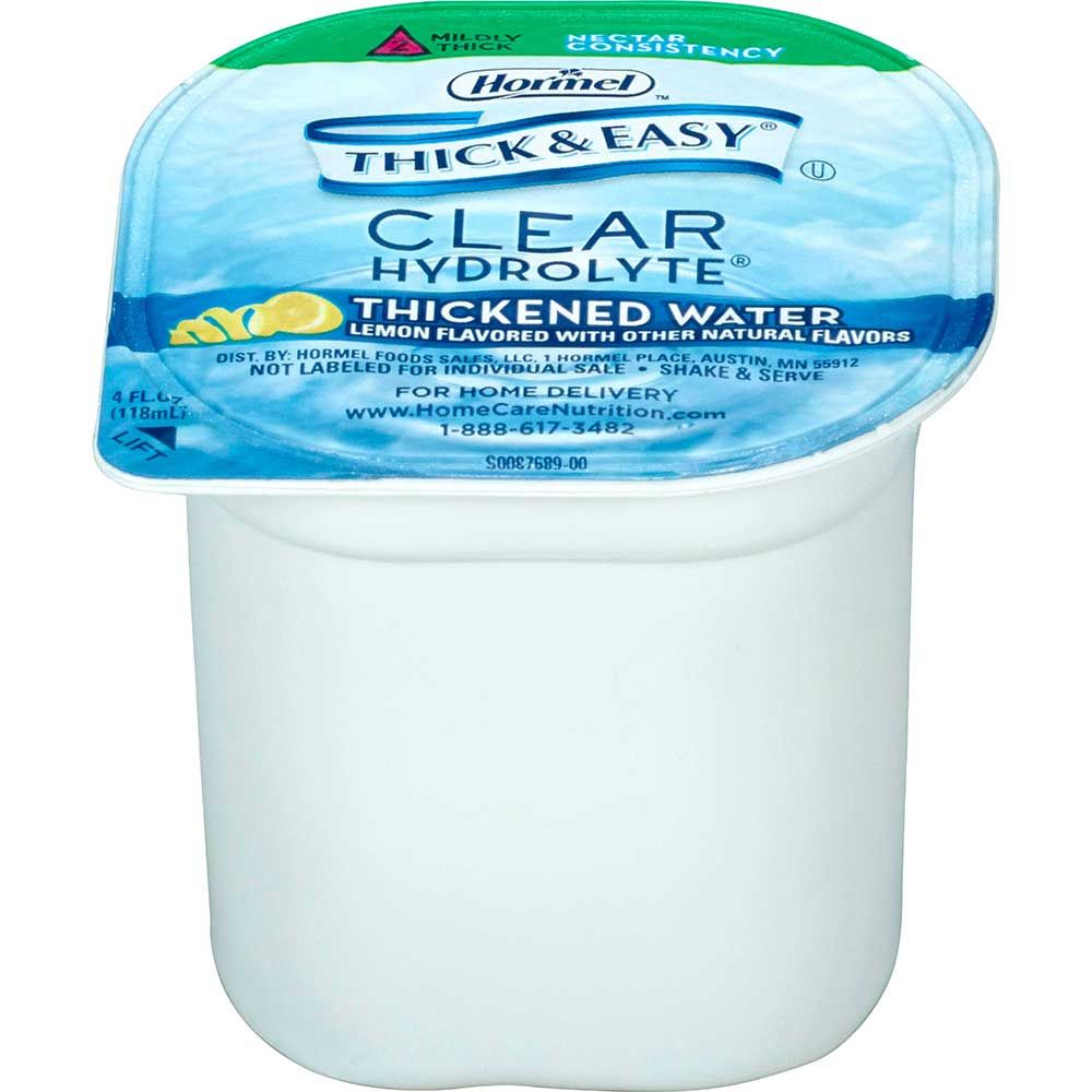 Thick & Easy Clear Hydrolyte Thickened Water, Nectar Consistency, 4 Ounce -- 24 Per Case