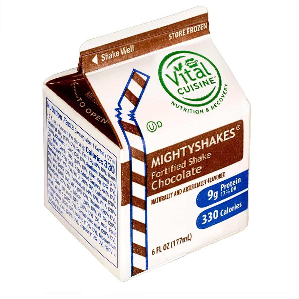 Mightyshakes Chocolate Shake Beverage, 6 Ounce -- 50 Per Case