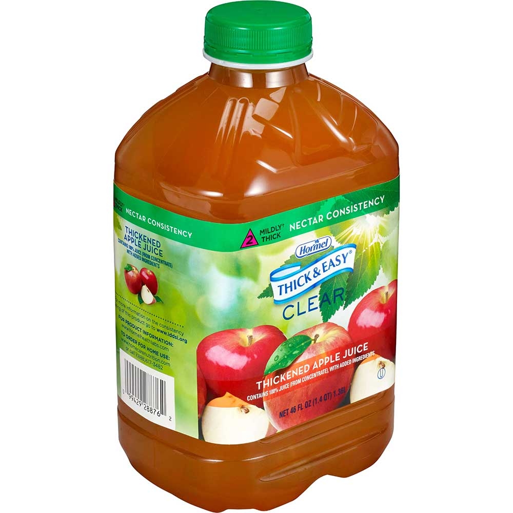 Hormel Health Labs Thick and Easy Thickened Apple Juice, Nectar Consistency, 46 Ounce -- 6 per case