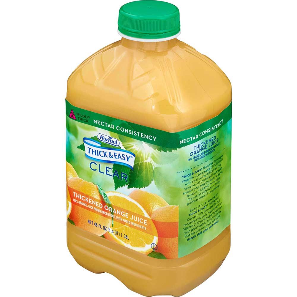 Thick & Easy Thickened Orange Juice, Nectar Consistency, 46 Ounce -- 6 Per Case