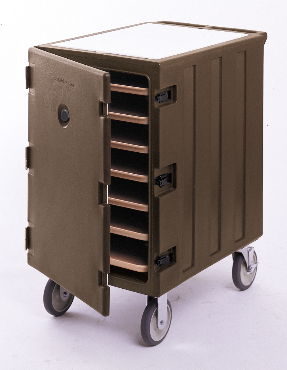 Camcarts for Trays and Sheet Pans, Dark Brown, 32 x 21 1/2 x 37 1/2 inch.