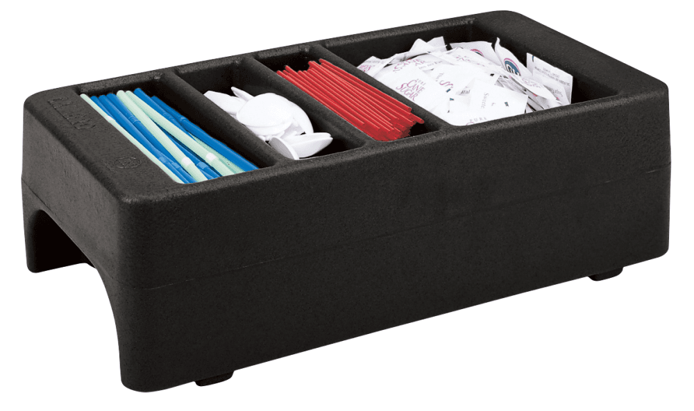 Cambro Black Condiment Holder For 2.5 And 3.75 Gallon Camtainer And Ultra Camtainer, 8 3?4 X 16 1?2 X 5 Inch