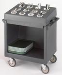 Cambro Gray Cart and Rack Combination, Granite Gray, 38 1/8 x 22 3/4 x 41 1/4 inch.