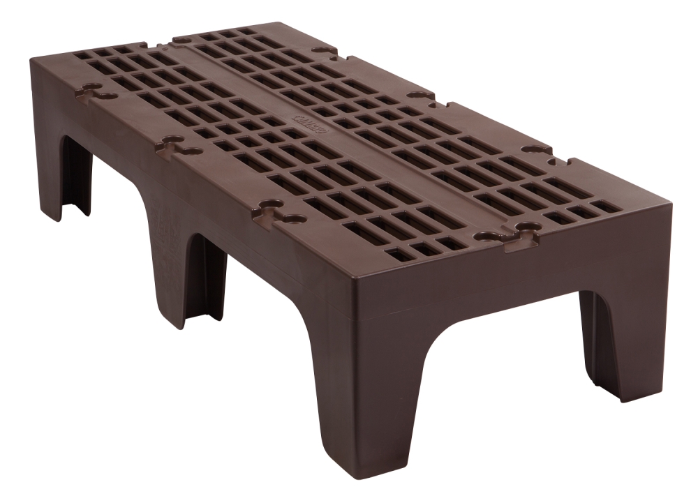 Cambro Slotted Brown Dunnage Rack, Dark Brown, 48 inch.