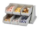 Cambro Versa Organizers Rack with 6 Bins, Speckled Gray, 20 1/8 x 17 1/4 x 9 1/4 inch.