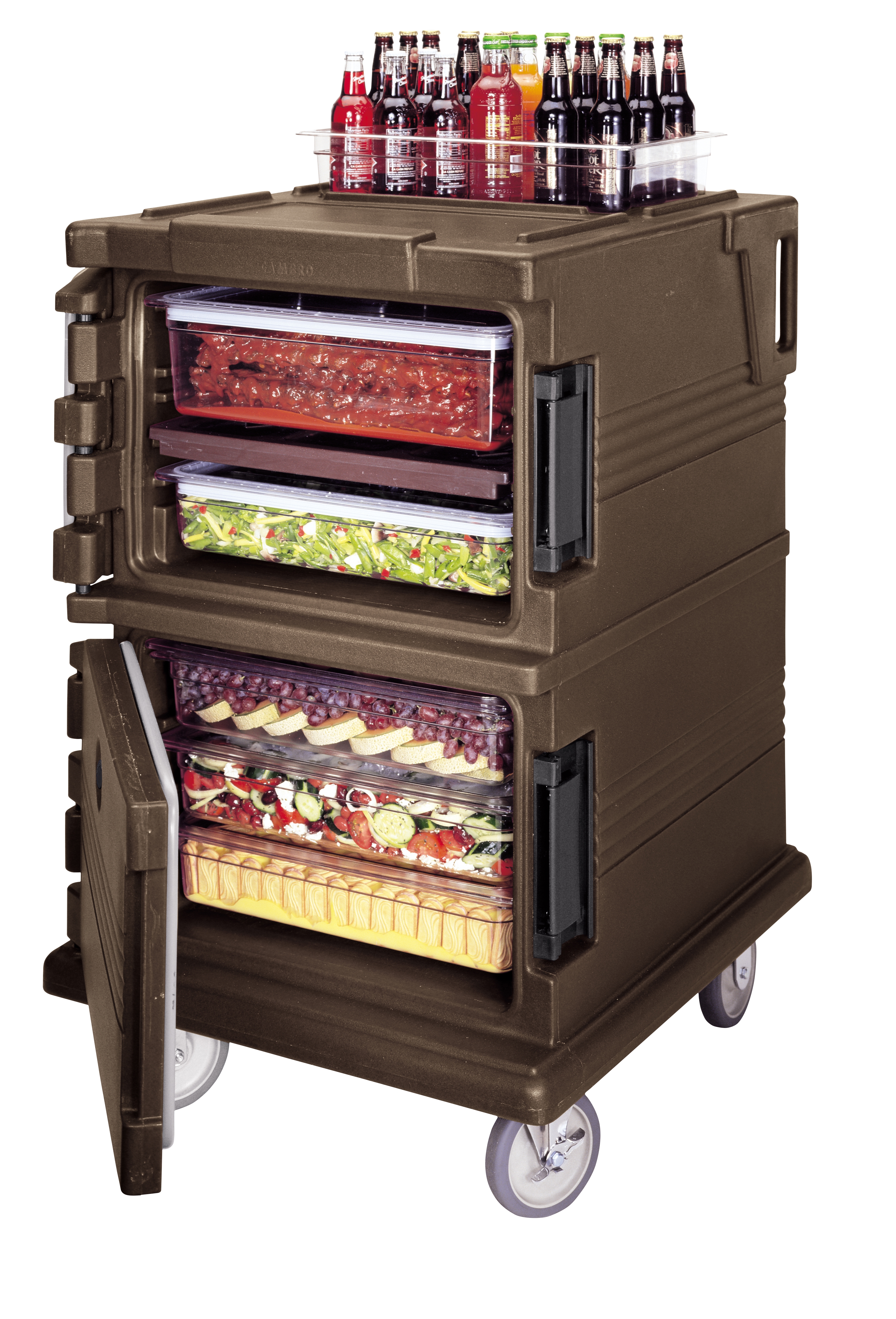 Camcarrier Ultra Multi Pan Campfire Cart For Food Pan, Dark Brown, 28 1/2 X 32 1/4 X 45 1/2 Inch.