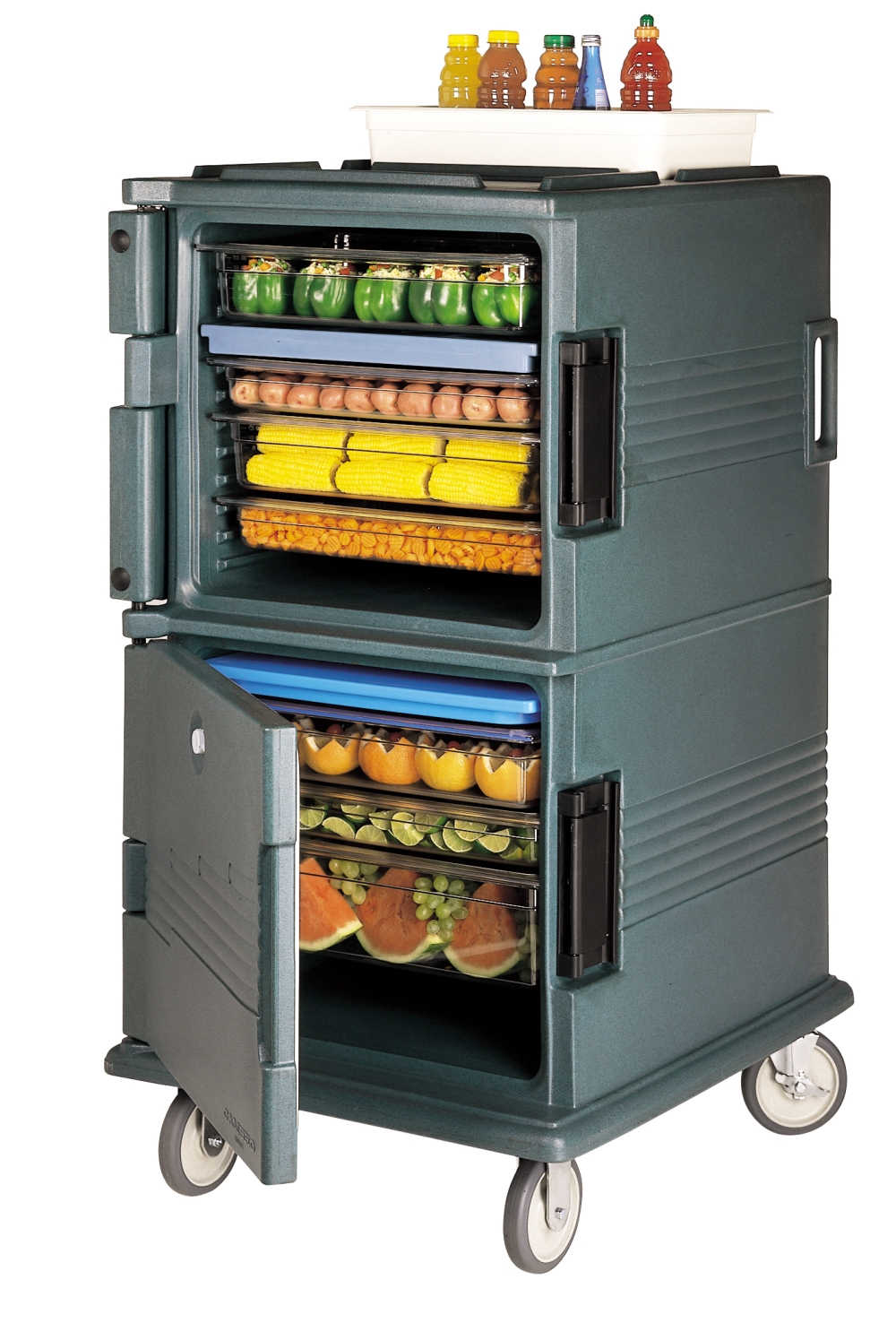 Camcarrier Camcart For Food Pan, Granite Green, 28 1/8 X 32 1/4 X 53 1/4 Inch.