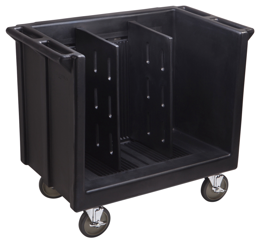 Cambro Adjustable Tray and Dish Caddy, Black, 23 1/4 x 38 7/8 x 34 1/2 inch.