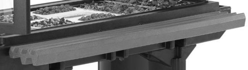 Cambro Granite Gray Tray Rail For 6 Feet Versa Food Bar / Work Table, 66 X 11 1/2 X 4 9/16 Inch