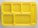 Cambro Penny Saver 6 Compartment School Tray, Yellow, 10 x 14.5 inch -- 24 per case.