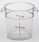 Clear Container Round Cleach.R 1 Quart -- 12 per case