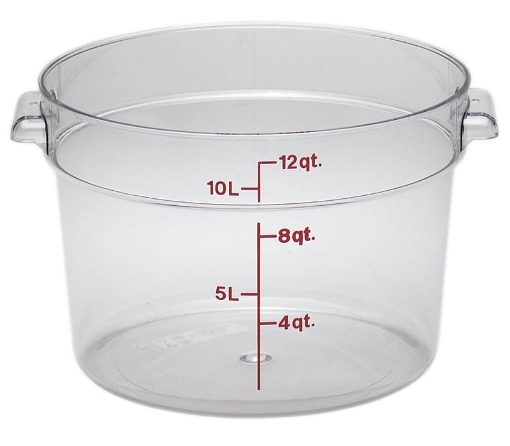 Clear Round Container, 12 Quart -- 6 per case