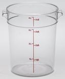 Clear 4 Round Plastic Container, 4 Quart -- 12 per case