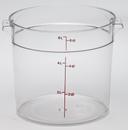 Clear Round Plastic Container, 6 Quart -- 12 per case