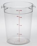 Clear Round Plastic Container, 8 Quart -- 12 per case