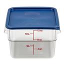 CamSquare Food Storage Containers Clear, 12 Quart -- 6 per case