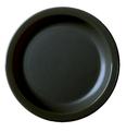 Cambro Plastic Narrow Rim Plate, Black, 6 9/16 inch -- 48 per case.