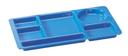 Camwear 2 x 2 Six Compartment Polycarbonate School Tray, Blue, 8 3/4 x 15 inch -- 24 per case.