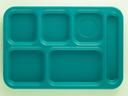 Cambro Penny Saver 6 Compartment School Tray, Teal, 10 x 14.5 inch -- 24 per case.