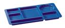Camwear 2 x 2 Six Compartment Polycarbonate School Tray, Navy Blue, 8 3/4 x 15 inch -- 24 per case.