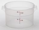 Translucent Round Plastic Container, 2 Quart -- 12 per case