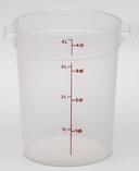 Translucent Round Plastic Container, 4 Quart -- 12 per case