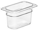 Cambro One Ninth Size Food Pan, Clear, 4 inch -- 6 per case