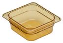 Amber Cambro Sixth Size High Heat Food H-Pan, 6 3/8 x 6 15/16 inch -- 6 per case.