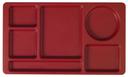 Cambro Co Polymer 2 x 2 School Compartment Tray, Cranberry, 8 3/4 x 15 inch -- 24 per case.
